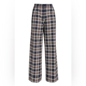 Tory Burch NWT Plaid Wide Leg Pants